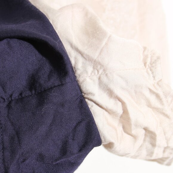 SANI Colorblock Bandeau & High Rise Short Set Embroidered Navy Cream Size Small - Picture 9 of 16